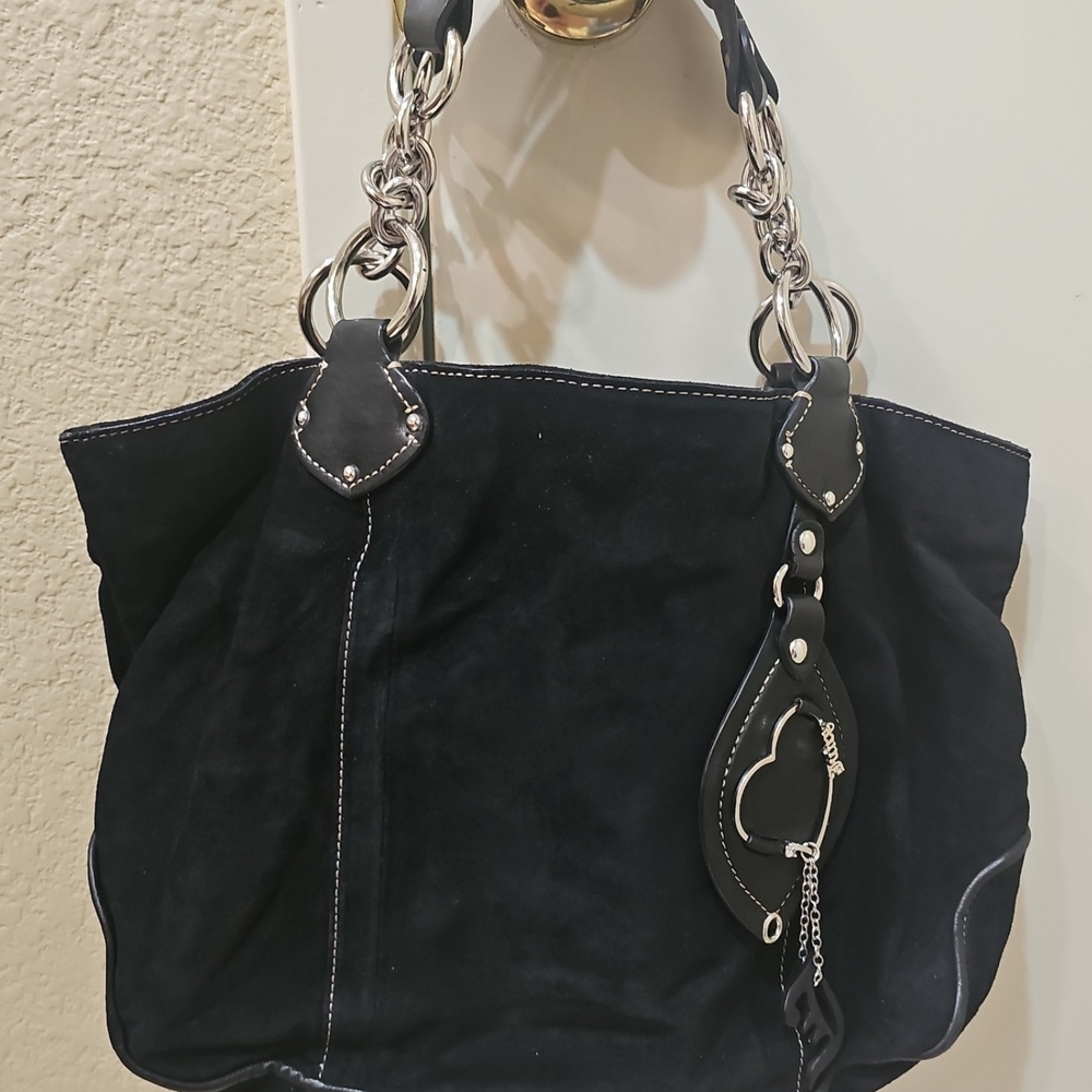 Juicy Couture Black Suede Shoulder Bag
